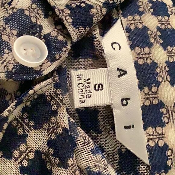Cabi Button Down Mesh Plaid Shirt EUC - Picture 4 of 5